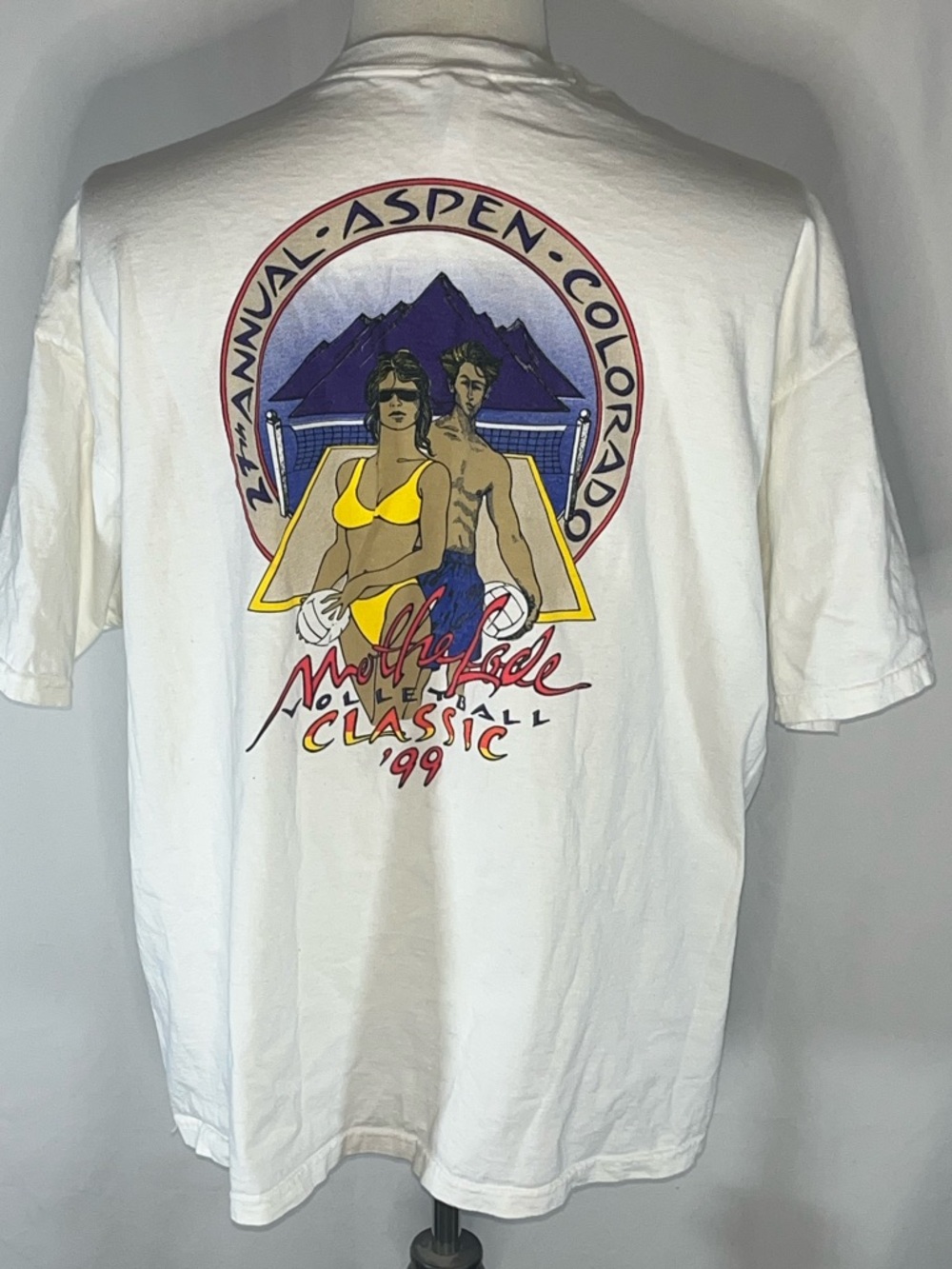 Jerzees Vintage 1999 MotherLode Volleyball Classic T-Shirt Aspen Colorado XL